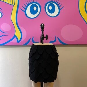 Moschino Cheap Chic Black Wool Pedal Skirt The Nanny